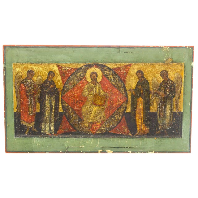 Wooden Plaque of Five Saints For Sale