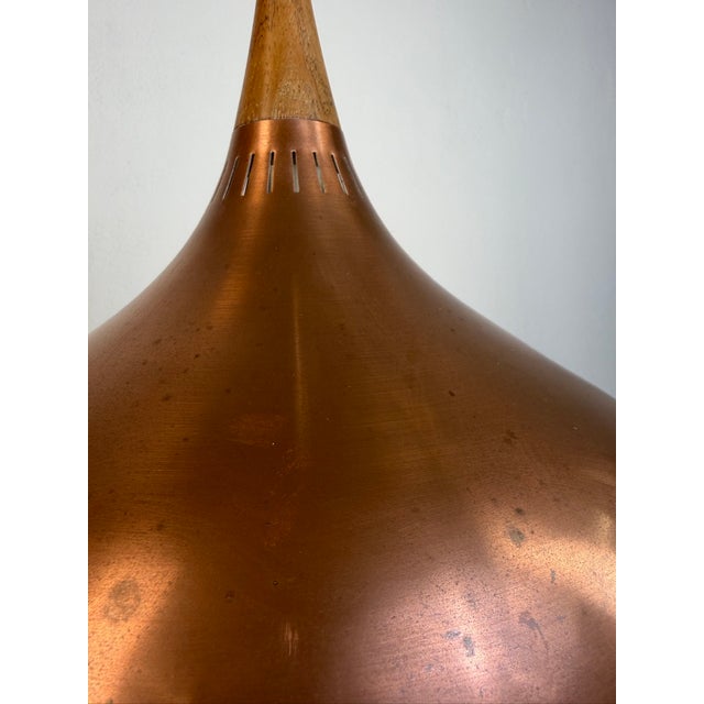 Copper Pendant Lamp in Copper by Jo Hammerborg for Fog & Mørup, Denmark, 1960s For Sale - Image 8 of 14