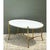 Late 20th Century Vintage Brass and Wood Oval Coffee Table For Sale - Image 5 of 12