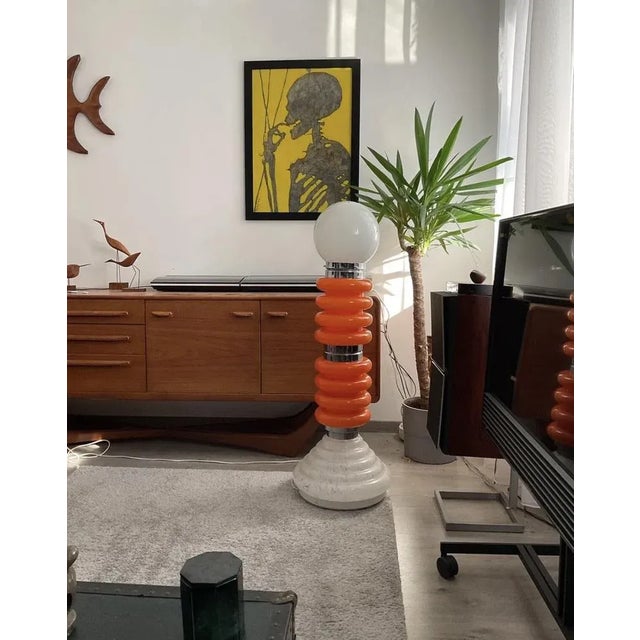 Mid-Century Modern Space Age Italian Murano Glass Floor Lamp by Carlo Nason for Mazzega, 1960s For Sale - Image 3 of 11