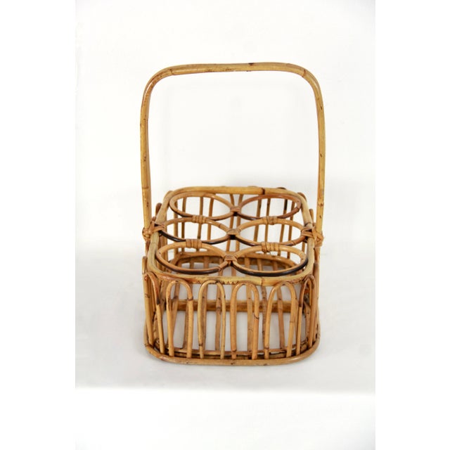 Vintage Bamboo Bottle Rack by Alfredo, Italy, 1970s For Sale - Image 3 of 8