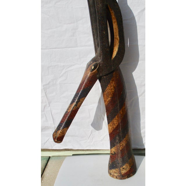Tribal Kurumba Adone Antelope Mask Large 6ft.4 In For Sale - Image 3 of 15