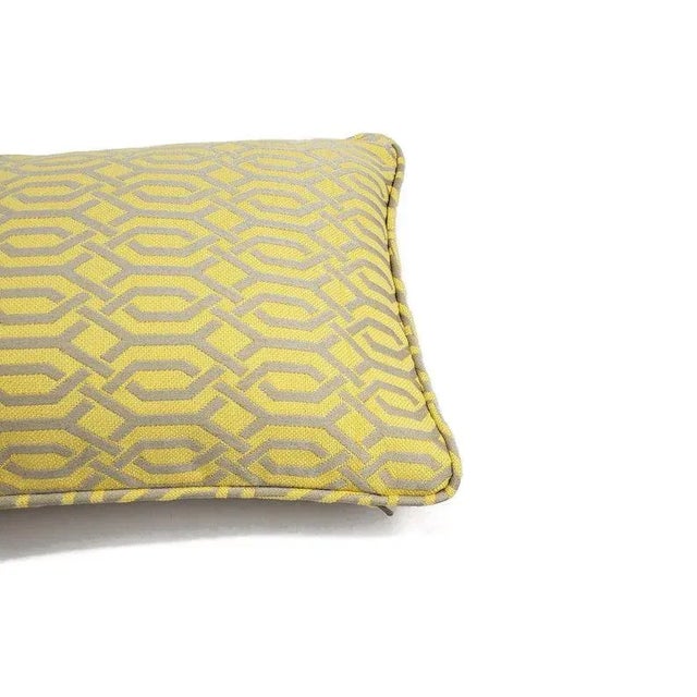 Pindler Lea in Maize With Self-Welt Lumbar Pillow Cover For Sale - Image 4 of 6