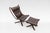 Vatne Møbler Set of Vintage Falcon Chair with Ottoman by Sigurd Ressell for Vatne Møbler, 1970s For Sale - Image 4 of 7