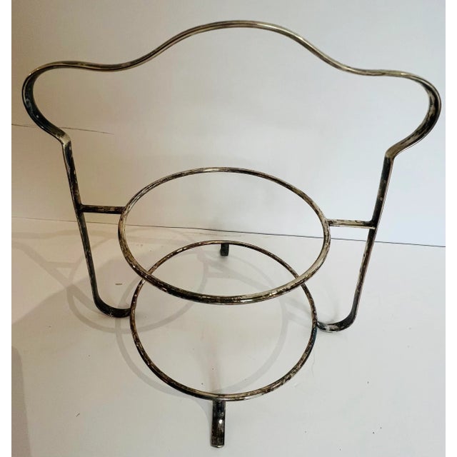 Vintage Silver Plate Tiered Dessert Butler Mutineer For Sale - Image 4 of 4