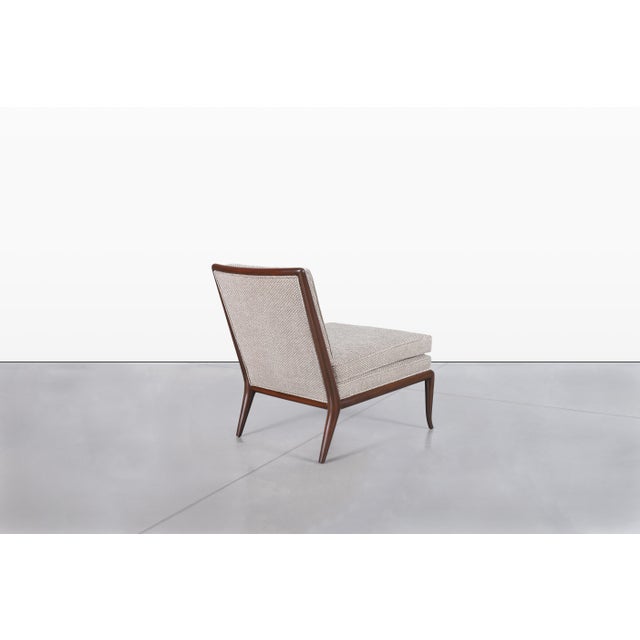 Vintage Walnut Slipper Lounge Chairs by t.h. Robsjohn-Gibbings for Widdicomb For Sale - Image 12 of 14