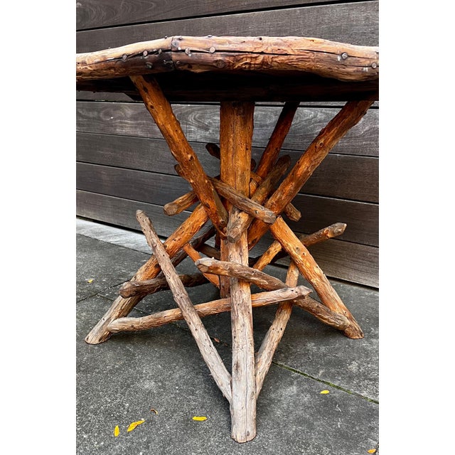 American Rustic Adirondack Twig Side Table For Sale - Image 10 of 12