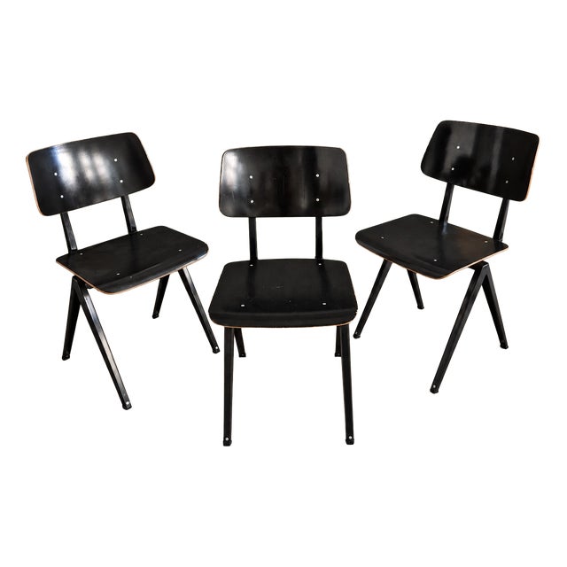 Galvanitas S16 Chaises in Black, 1960s, Set of 3 For Sale