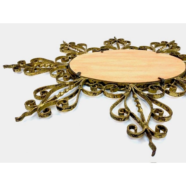 Metal Mid-Century Iron Frame Mirror with Beveled Glass, 1920s For Sale - Image 7 of 10