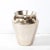 Modern Late 20th Century Modernist Urn Form Ceramic Vase With Streamlined Detailing and Platinum Glaze For Sale - Image 3 of 11