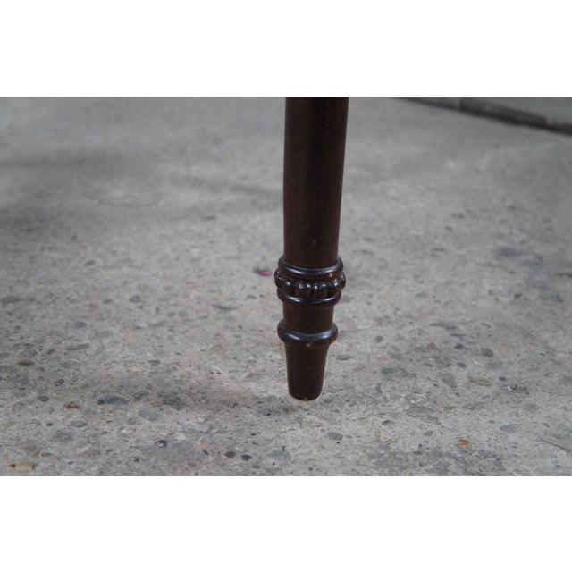 Late 20th Century Hancock & Moore French Chesterfield Style Carved Brown Leather Tufted Bar Stool For Sale - Image 11 of 12