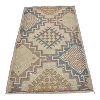 1960s Anatolian Geometric Wool Carpet For Sale