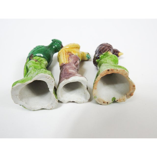 Late 19th Century Small Late 19th Century Chinese Export Porcelain Phoenix Birds - Set of 3 For Sale - Image 5 of 6