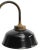 Black Enamel, Brass and White Opaline Cast Iron Wall Light For Sale - Image 4 of 8