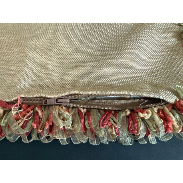 Designer Custom Pillow Cover With Bird and Flowers - 18” X 14” For Sale - Image 10 of 11