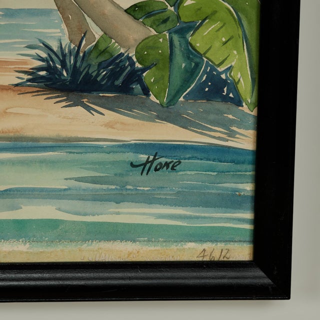 Vintage Tropical Watercolor For Sale - Image 9 of 9