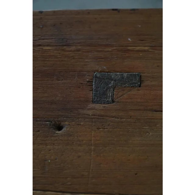 French Primitive Pine Dining Table or Desk with Drawer, 18th Century For Sale - Image 16 of 18