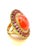 Gemstone Bochic "Orient" Vintage Orange Opal, Rodolite & Diamond Ring Set In 18K & Silver For Sale - Image 7 of 18