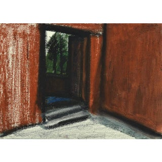 House Mixed Media on Cardboard by Sun Jingyuan, 1970s For Sale