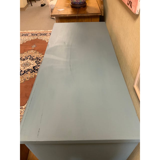 19th Century Blue Country Americana Blanket Chest For Sale - Image 11 of 12