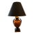 Vintage Frederick Cooper Chicago Faux Burl Urn Table Lamp – Black & Brass For Sale