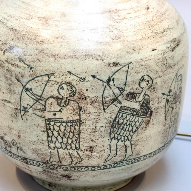 Large Mid-Century French Ceramic Lamp by Jacques Blin, 1950s For Sale - Image 11 of 18