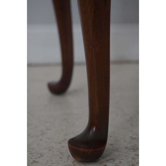 Pair Scalamandre Upholstered Queen Anne Stools For Sale - Image 11 of 12