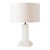 Geometric Alabaster Lamp With Paper Shade For Sale