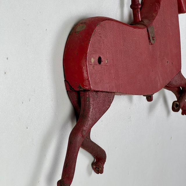 Red Mystery Vintage Galloping Red Horse Objet d'Art of Possible Carnival Fairground Origin For Sale - Image 8 of 18