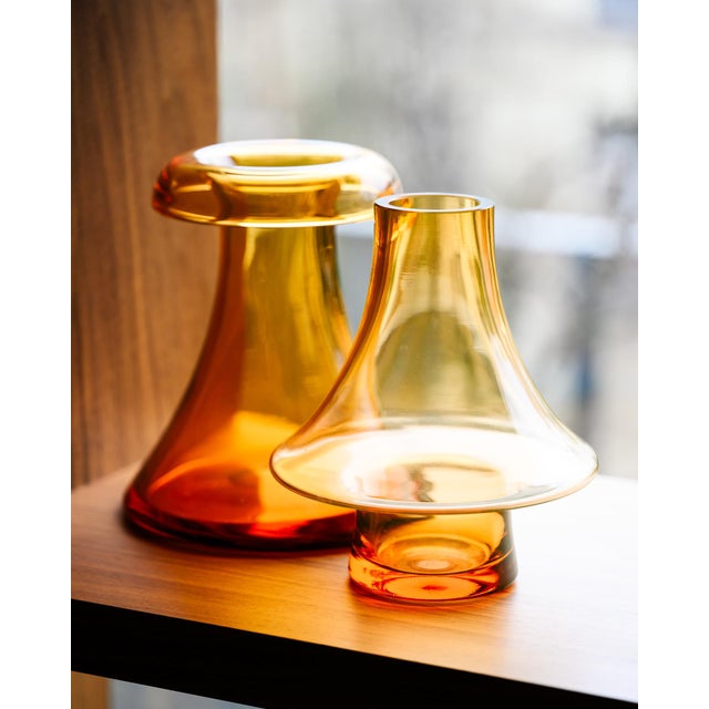 Vintage UV-Reactive Glass Vases by Cari Zalloni for WMF, 1970s, Set of 2 For Sale - Image 6 of 18