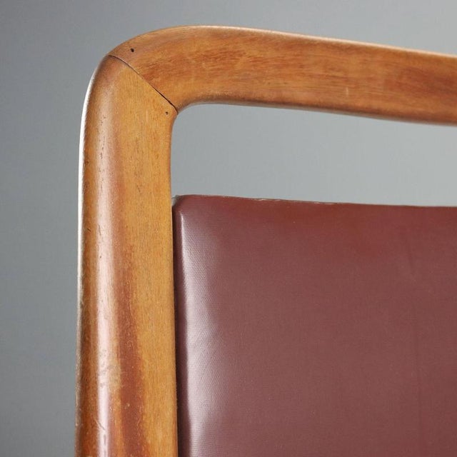 Vintage Dining Chairs with Beech Frame, 1950s, Set of 6 For Sale - Image 6 of 11
