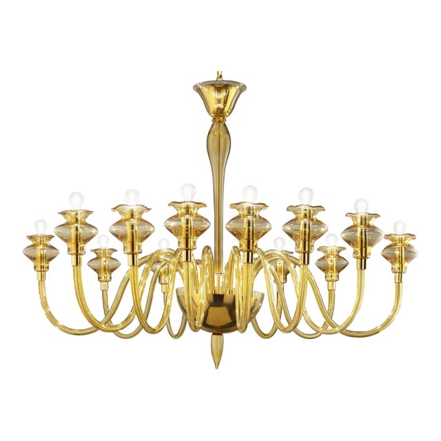 Glass Amber Murano Glass Chandelier by Simoeng for Simoeng For Sale - Image 7 of 7
