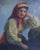 Realism Large 19th C Oil Painting Portrait of Young Italian or Eastern European Girl in Traditional Dress For Sale - Image 3 of 6