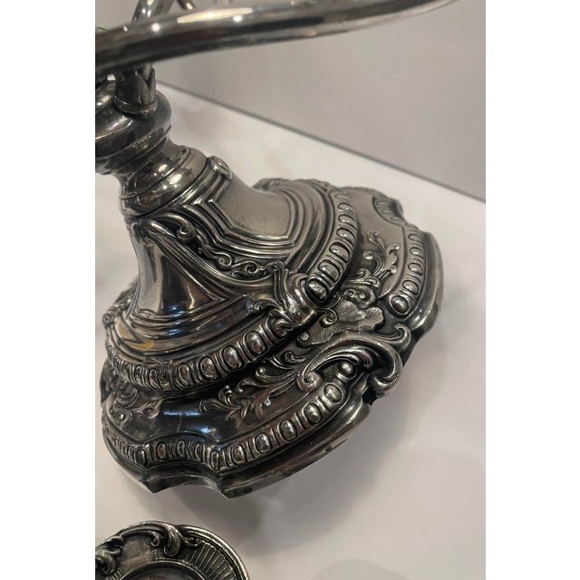Reed and Barton Reed and Barton Silverplate Candelabra For Sale - Image 4 of 8