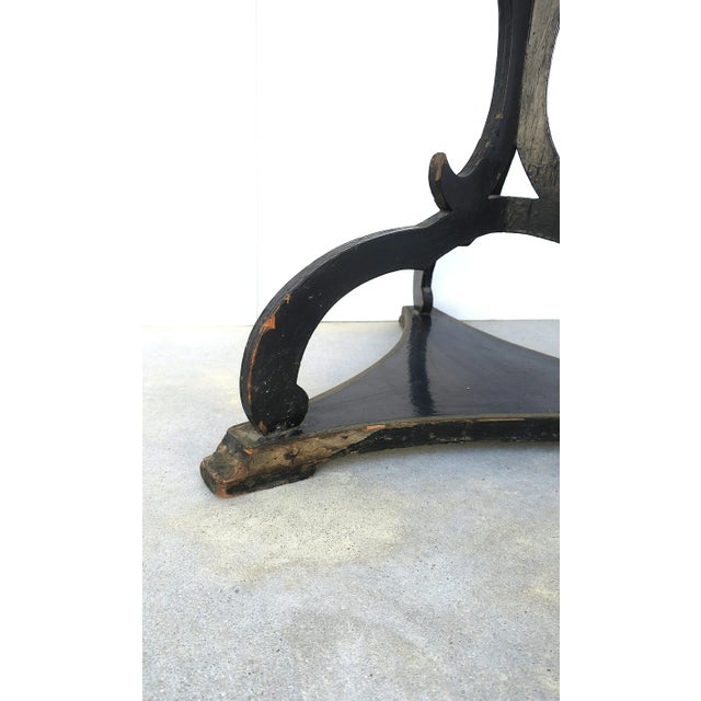 Victorian Black Column Pedestal Plant Stand, Tall For Sale - Image 11 of 12