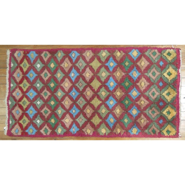Late 20th Century Late 20th Century Retro Turkish Deco Rug - 2'1" x 4' For Sale - Image 5 of 5