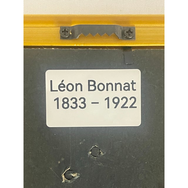 Miniature Léon Bonnat “Roman Girl at a Fountain” Portrait Print in Gilt Frame For Sale In Cincinnati - Image 6 of 10