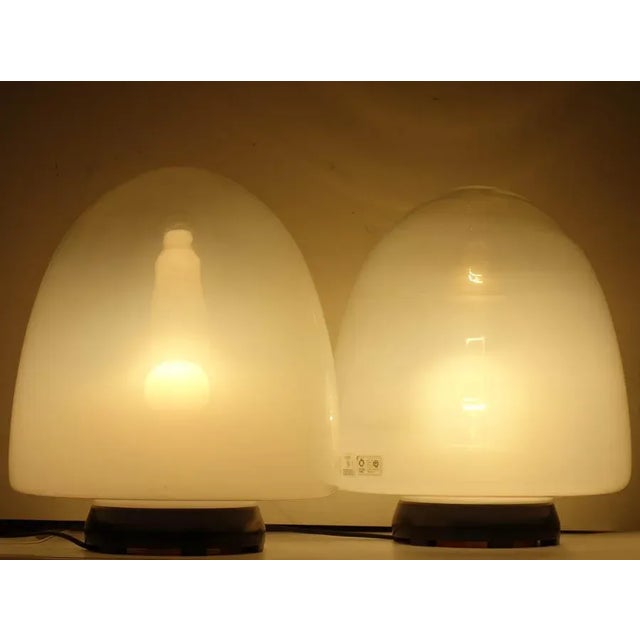 Italian EBE 34 Murano Glass Table Lamps by Giusto Toso for Leucos, 1970s, Set of 2 For Sale - Image 4 of 6
