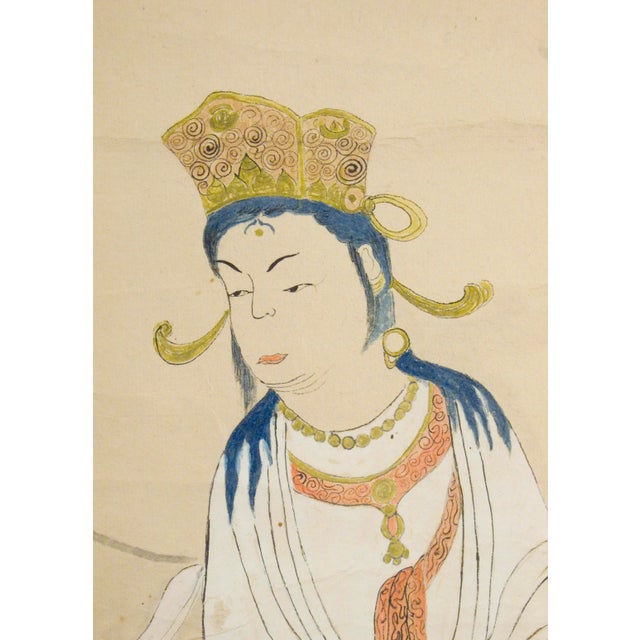 Early 20th Century Early 20th Century Japanese Kannon Scroll With Heart Sutra For Sale - Image 5 of 11