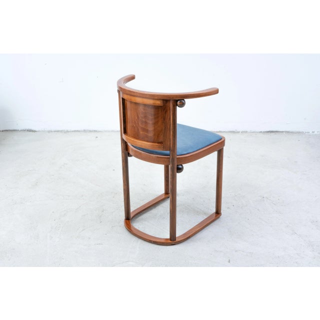 Fledermaus Chairs in Beech and Leather by Josef Hoffmann for Wittmann, 1980s, Set of 6 For Sale - Image 10 of 18
