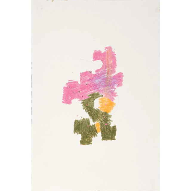 Abstract Vibrant Abstracted Forms 20th Century Monotype For Sale - Image 3 of 3