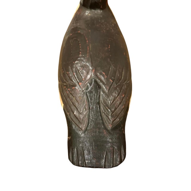 Vintage Folk Art Hand Carved & Painted Wooden Swimming Canadian Goose Decoy / Carving / Sculpture, Circa 1930 For Sale In Dallas - Image 6 of 7