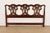 A gorgeous Georgian or Chippendale style carved mahogany king size headboard By Henredon USA, Late 20th Century Measures:...