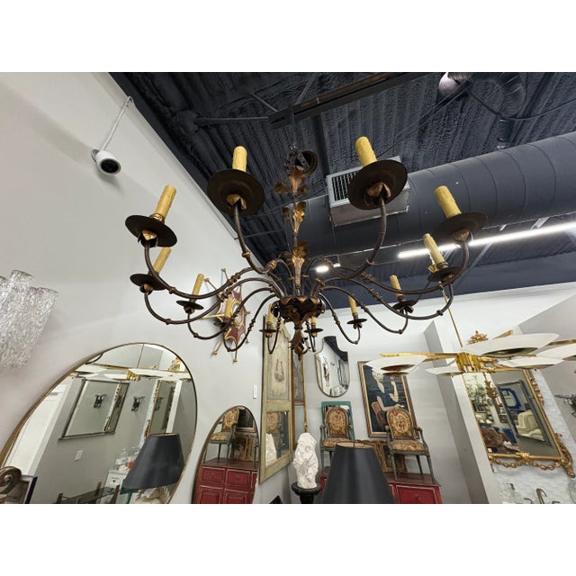 16th Century Italian Wrought Iron Chandelier For Sale - Image 14 of 17