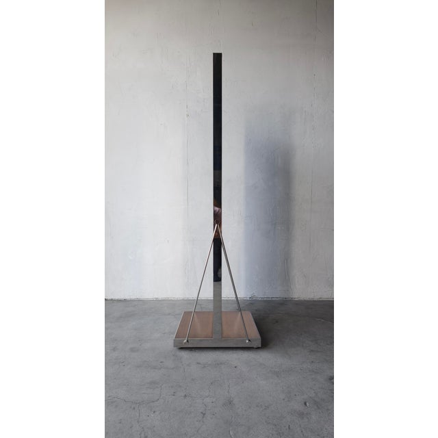 Bauhaus Bauhaus Style Double Sided Chrome Floor Mirror For Sale - Image 3 of 7