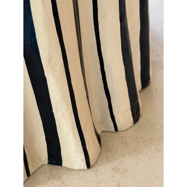 Late 20th Century Trompe-L’Œil Hand-Painted Skirted Side Table by Strata Group, “Scandinavian Bouquet,” 1992 For Sale - Image 5 of 12