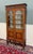 Antique English Bookcase Bookshelf Cabinet Double Door Wavy Glass Oak c.1930s For Sale In Dallas - Image 6 of 17