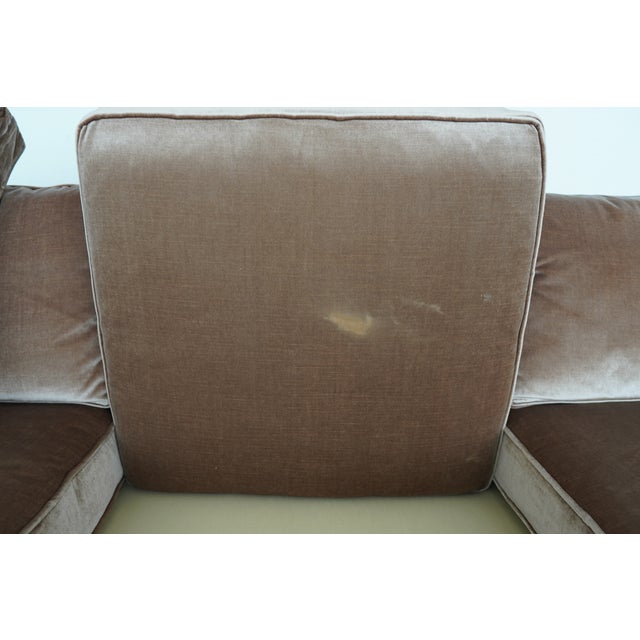 Vintage Baker Furniture Velvet Sofa For Sale - Image 14 of 14