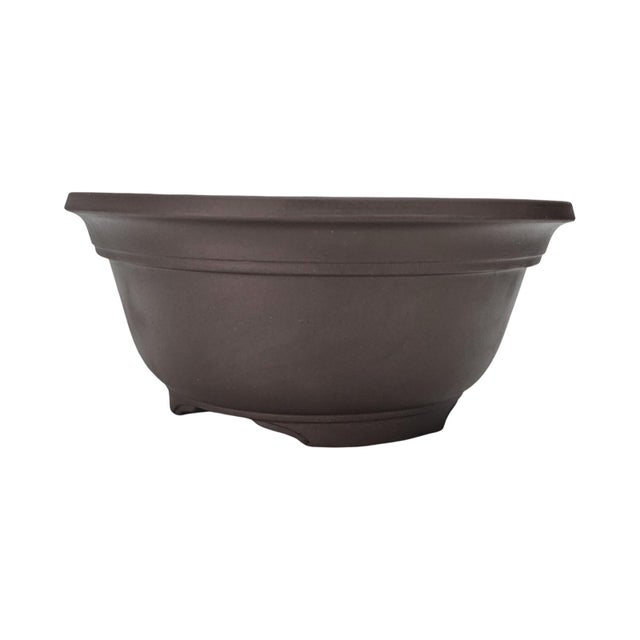 Chinese Tokoname Yixing Clay Bonsai Pot Round Basin Planter 11.5" For Sale In San Francisco - Image 6 of 10