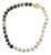 Jet Black Glass and Ab Leaded Crytal and Ornate Clasp, in Style of Vendome MCM Jewelry. For Sale